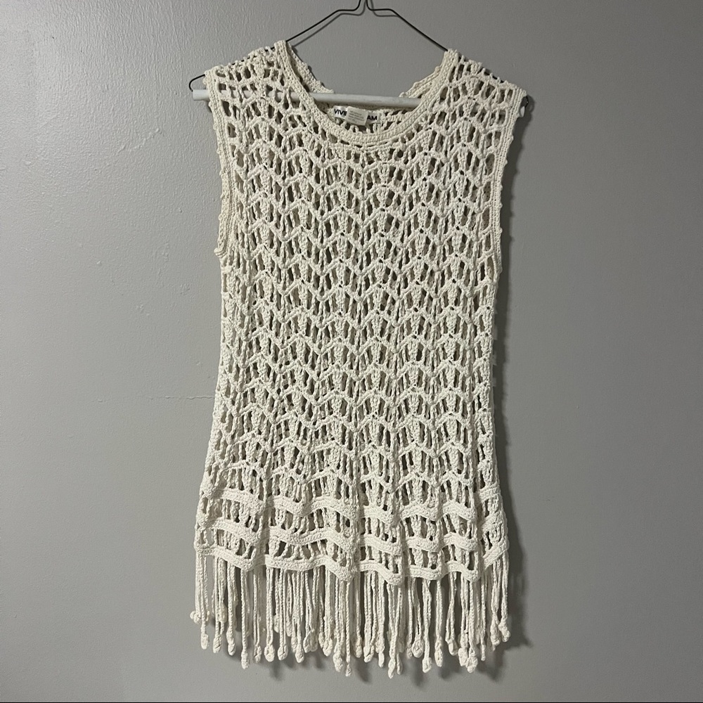 Vintage vivienne tam crochet top
